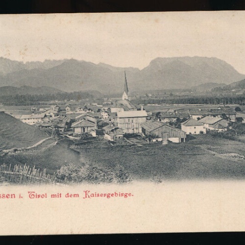 AK aus Kössen mit dem Kaisergebirge Tirol (5365)