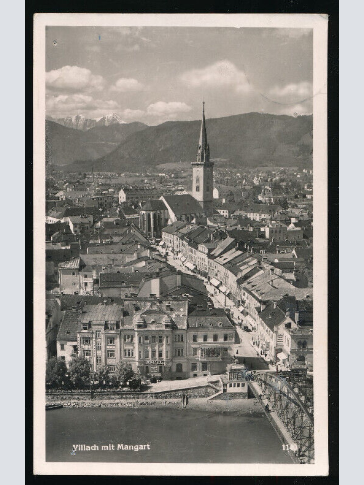 AK aus Villach mit Mangart Kärnten (5393)