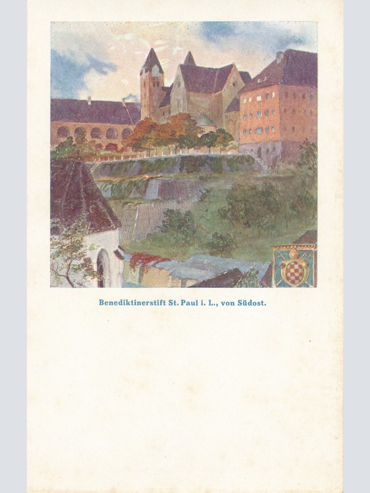 AK, Benediktinerstift Sankt Paul im Lavanttal, von Südost, Kärnten (S1398)
