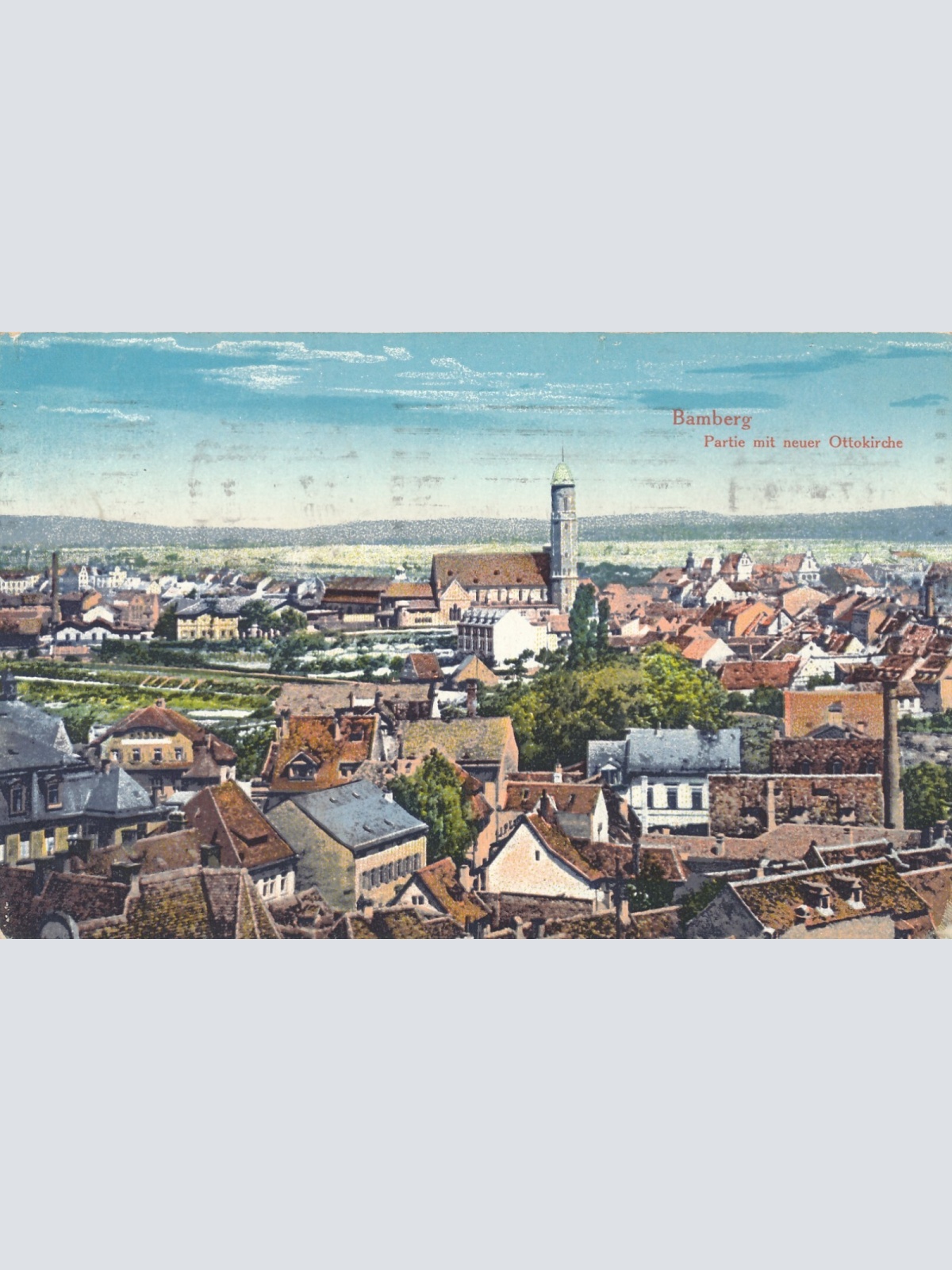 AK, Bamberg, Partie mit neuer Ottokirche, Bayern (S1429)
