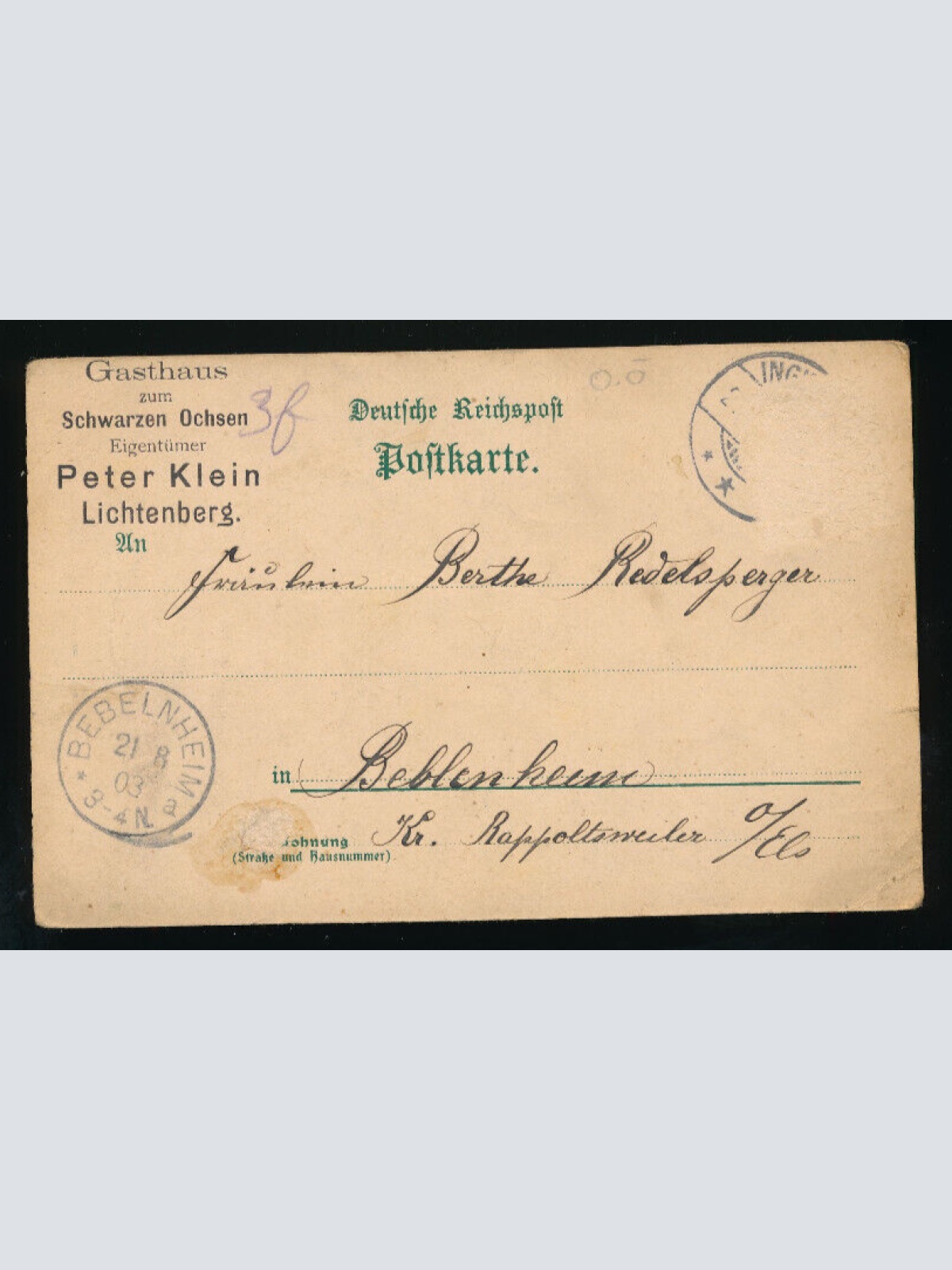 Litho - Karte gruss aus Lichtenberg Oberösterreich (5063)