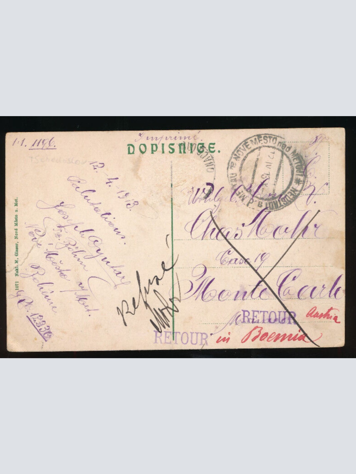 AK aus Nove mesto n. Met Pohled od sv. Jana - Hradcany Tschechoslowakei (5062)