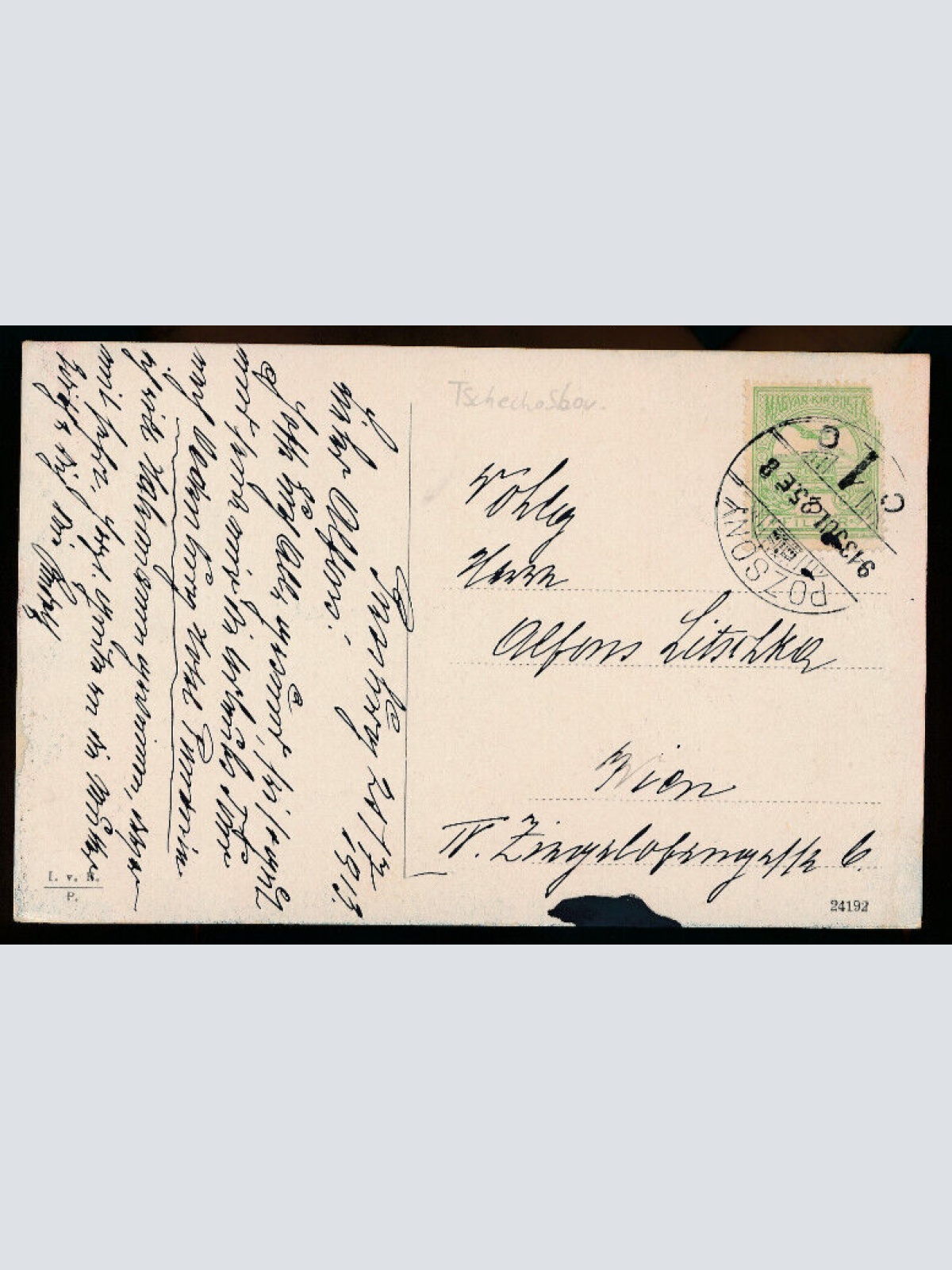 AK aus Pressburg - Pozsony mit Dampfer Tschechoslowakei (5060)