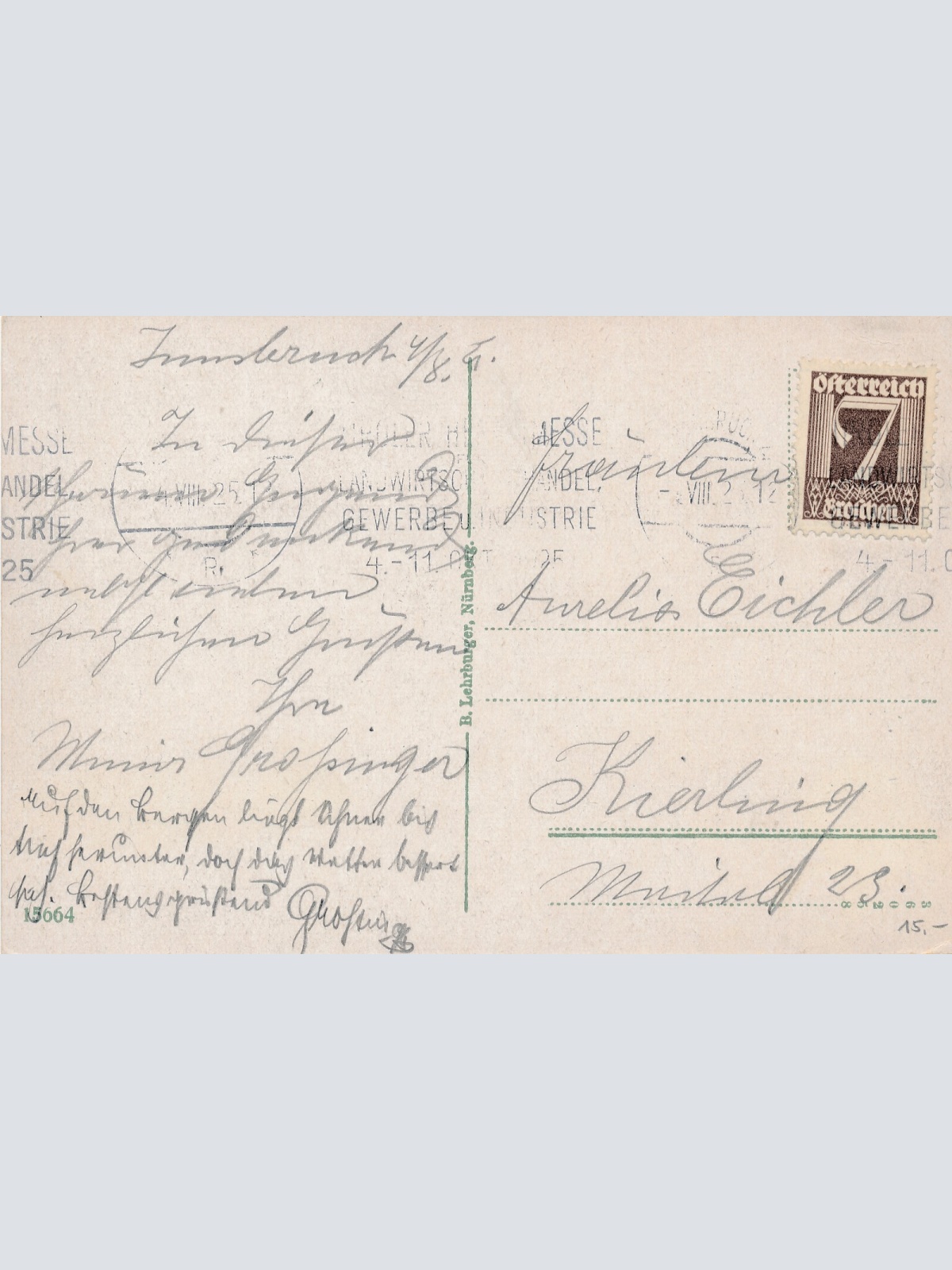 AK, Innsbruck vom Berg Isel, Tirol, Österreich (S1368)