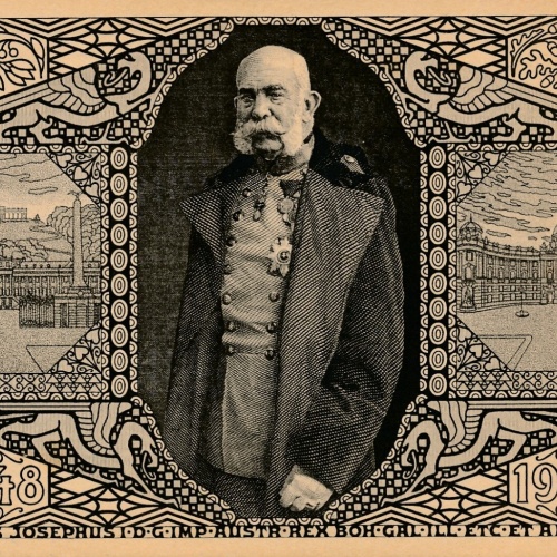 AK, Jubiläumskarte, Kaiser Franz Joseph 1848-1908 mit Sonderstempel Wien (S1369)