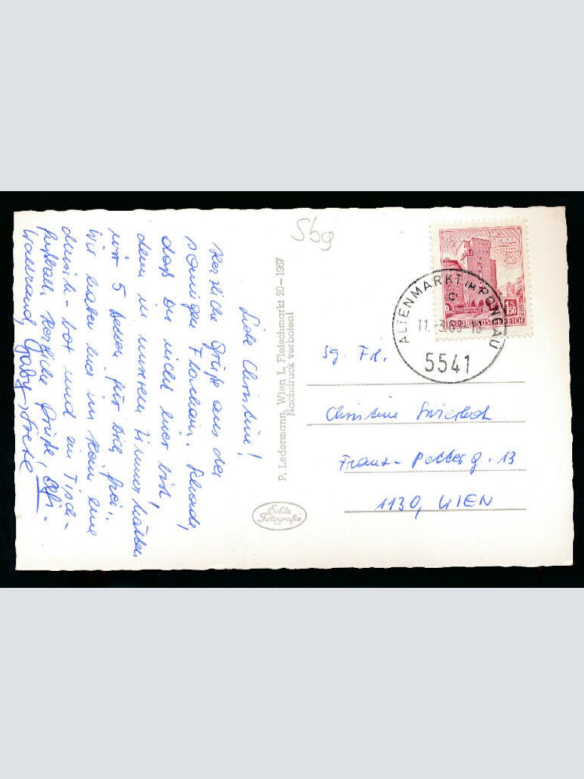 AK aus der Flachau Grieskar - Sesselift Salzburg (5315)