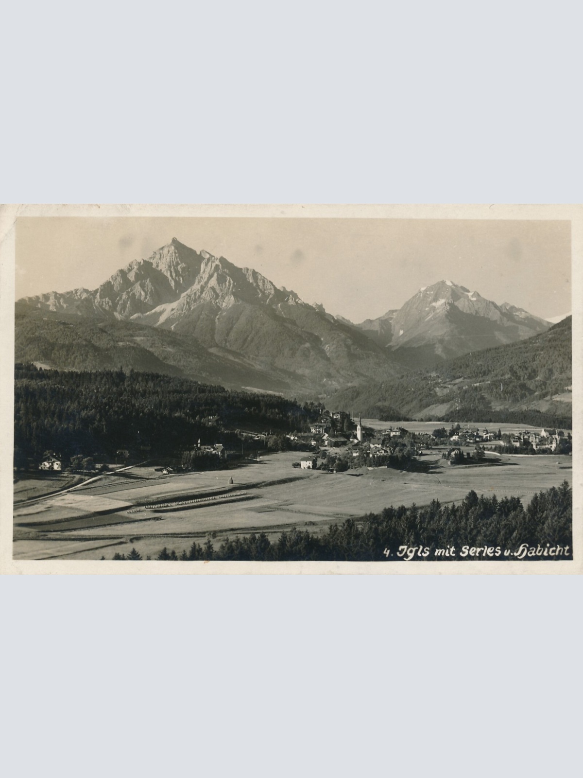 AK, Igls mit Series u. Habicht, Tirol, Österreich (S1363)