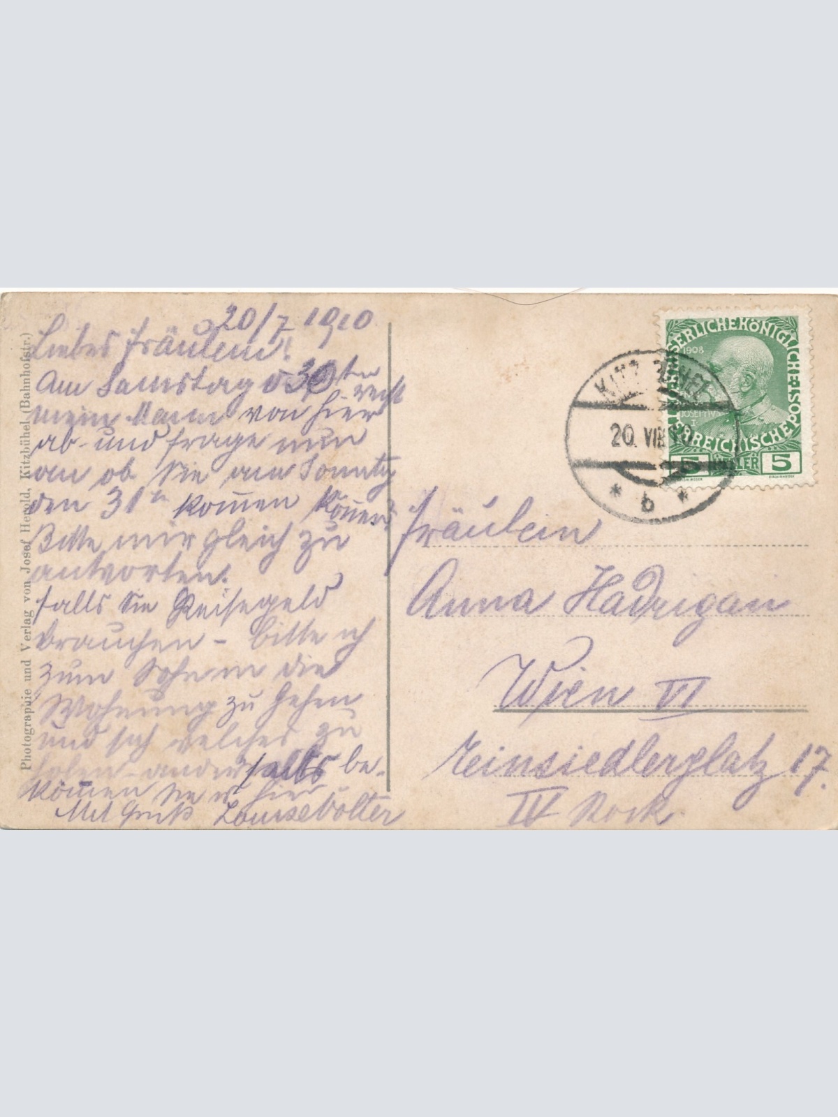 AK, Kitzbühel, Tirol, mit dem Kaisergebirge, Österreich (S1362)