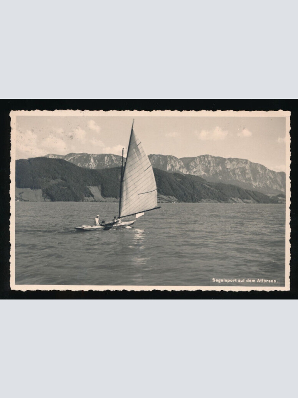 AK vom Attersee mit Segelboot Oberösterreich (5645)