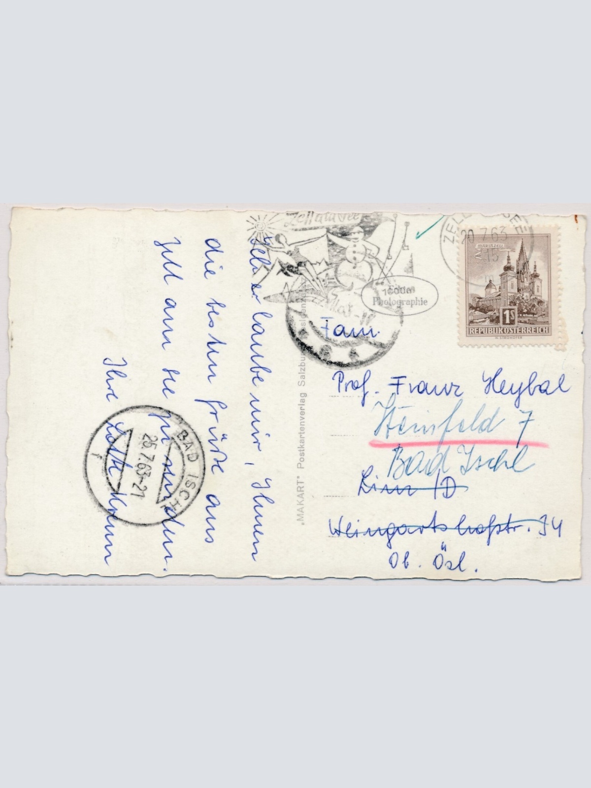 AK, Bergstadt Zell am See mit Schmittenhöhe, Salzburg (S1384)