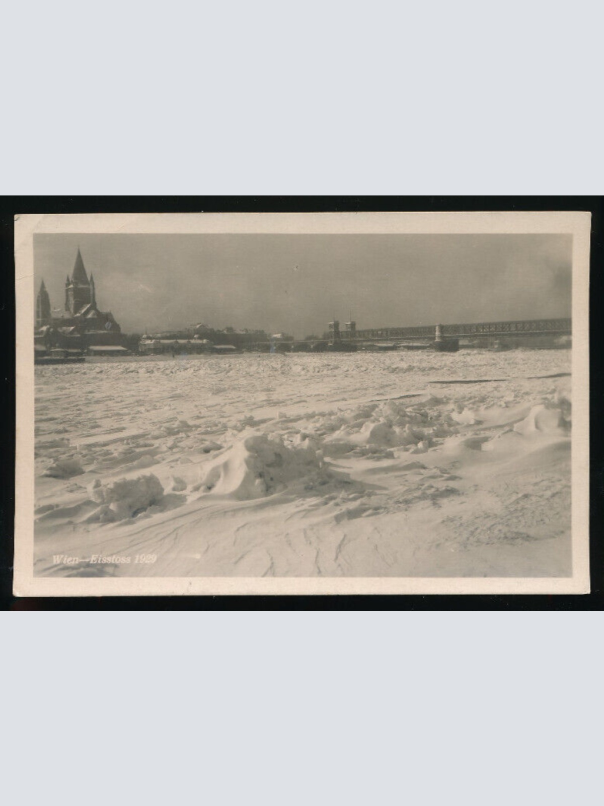 AK aus Wien Eisstoss 1929 (5484)