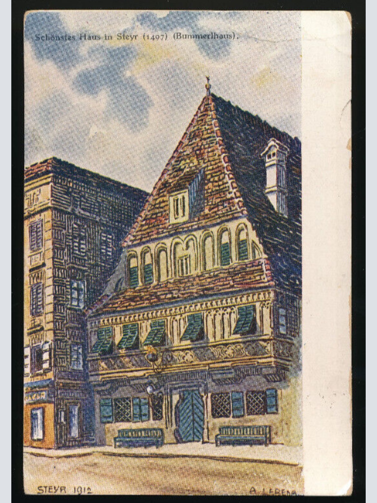 AK aus Steyr schönstes Haus Oberösterreich (5717)