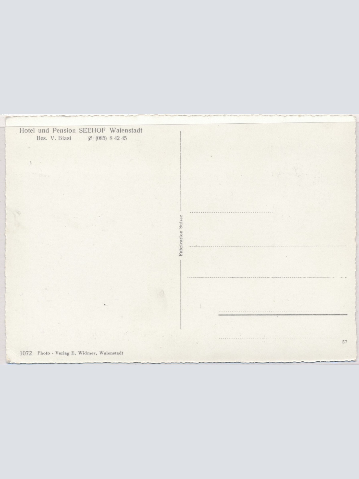 AK, Hotel und Pension Seehof Walenstadt, Schweiz (S1482)