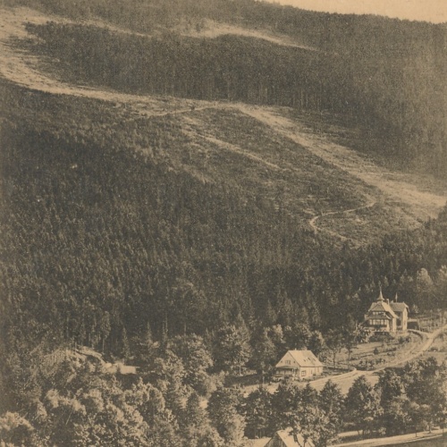 AK, Bad Schwarzbach mit Heufuder im Jsergebirge (S1517)