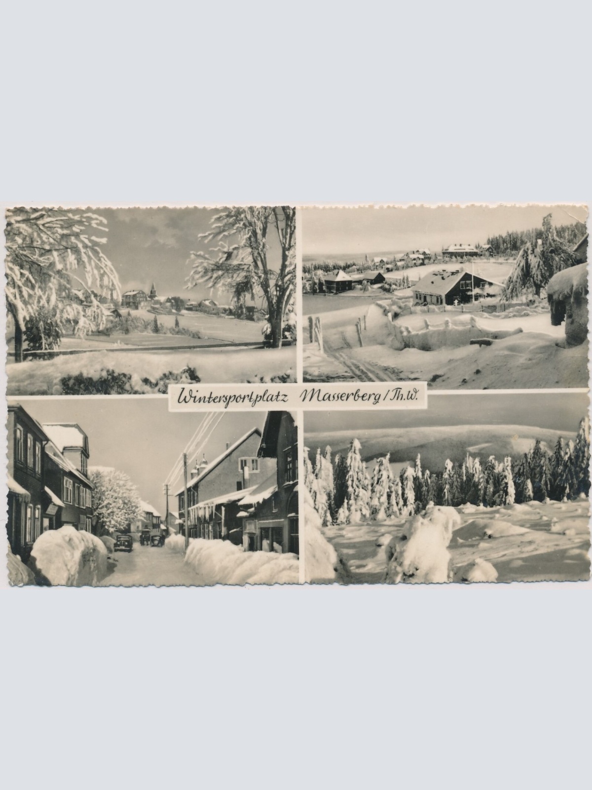 AK, Wintersportplatz Masserberg, Thüringen (S1519)