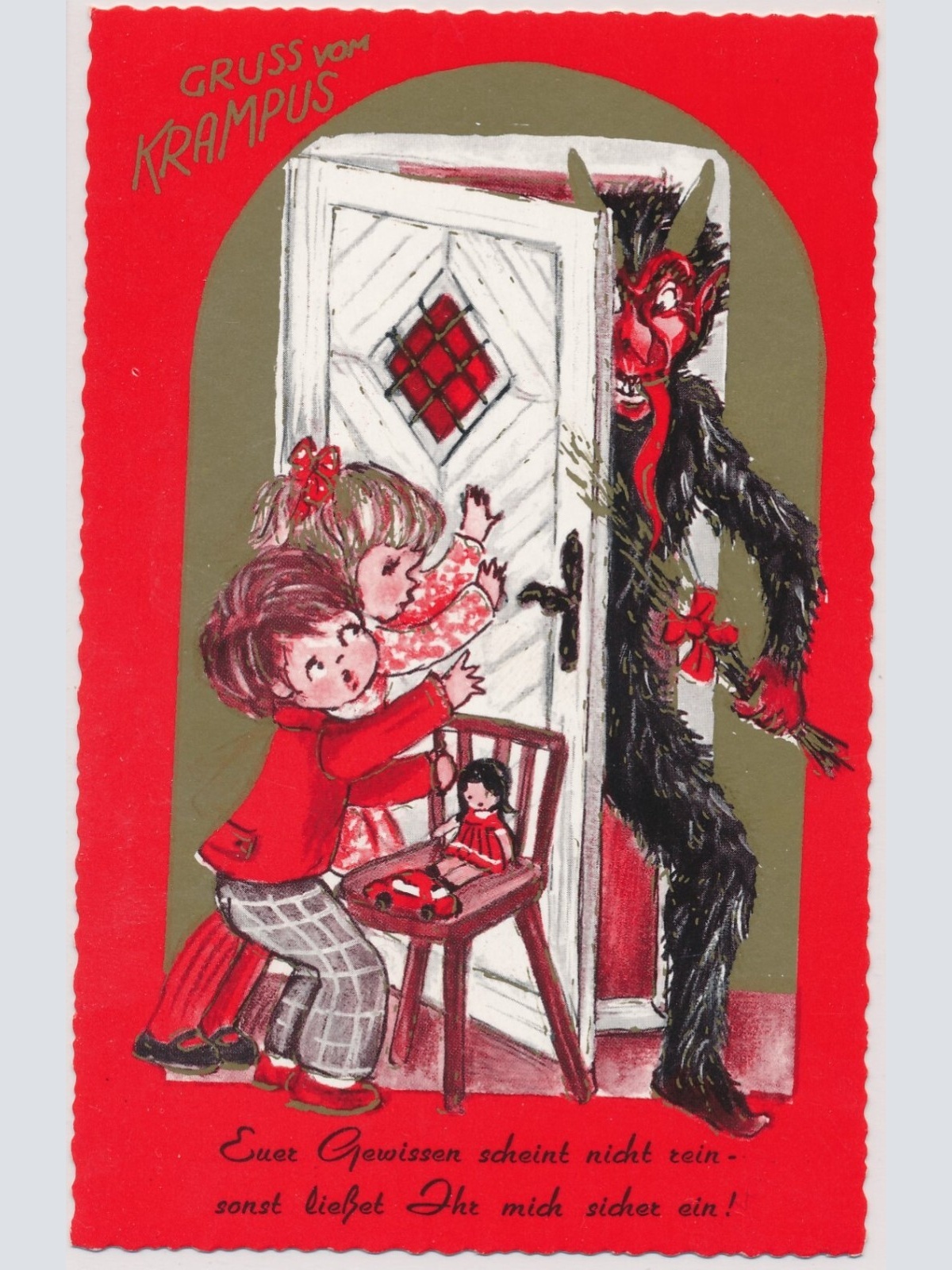 AK, Gruß vom Krampus, Euer Gewissen scheint nicht rein sonst ließet Ihr (S1507)