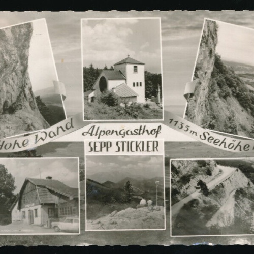 AK von der Hohen Wand mit Alpengasthof, Mehrbildkarte Niederösterreich (5715)