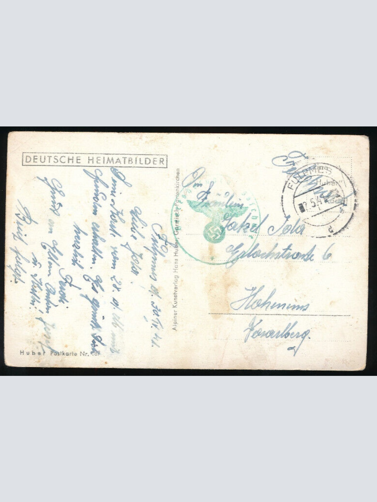 AK von der Mittelwaldbahn mit Karwend Gebirge Tirol (5695)