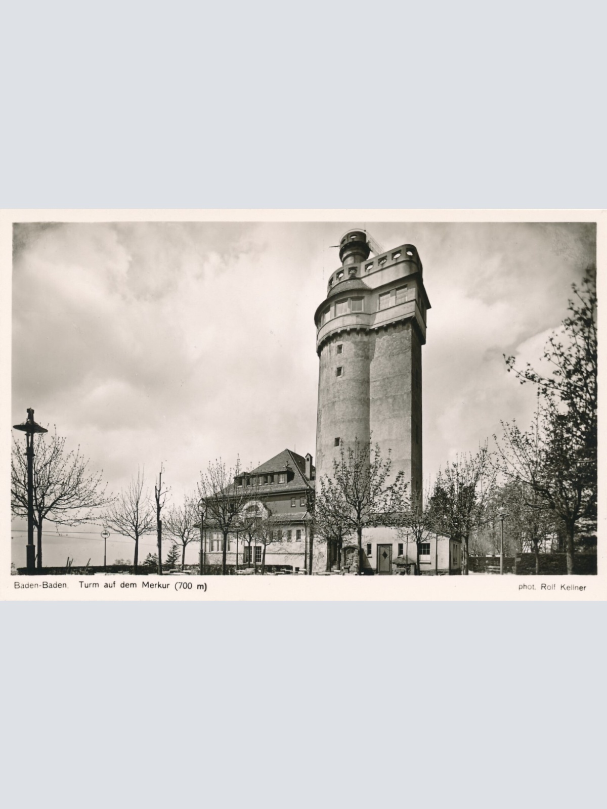 AK, Baden-Baden, Baden-Württemberg, Turm auf dem Merkur (S1254)