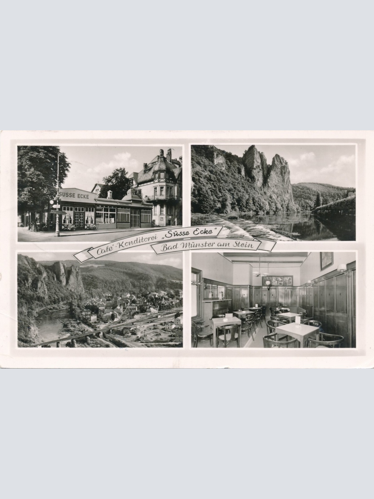 AK, Bad Münster am Stein, Cafe Konditorei Süsse Ecke, Rheinland-Pfalz (S1256)