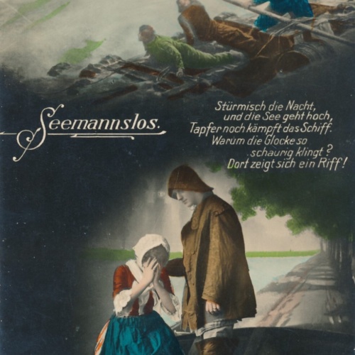 AK, Seemannslos, Stürmisch die Nacht, und die See geht hoch,  (S1259)