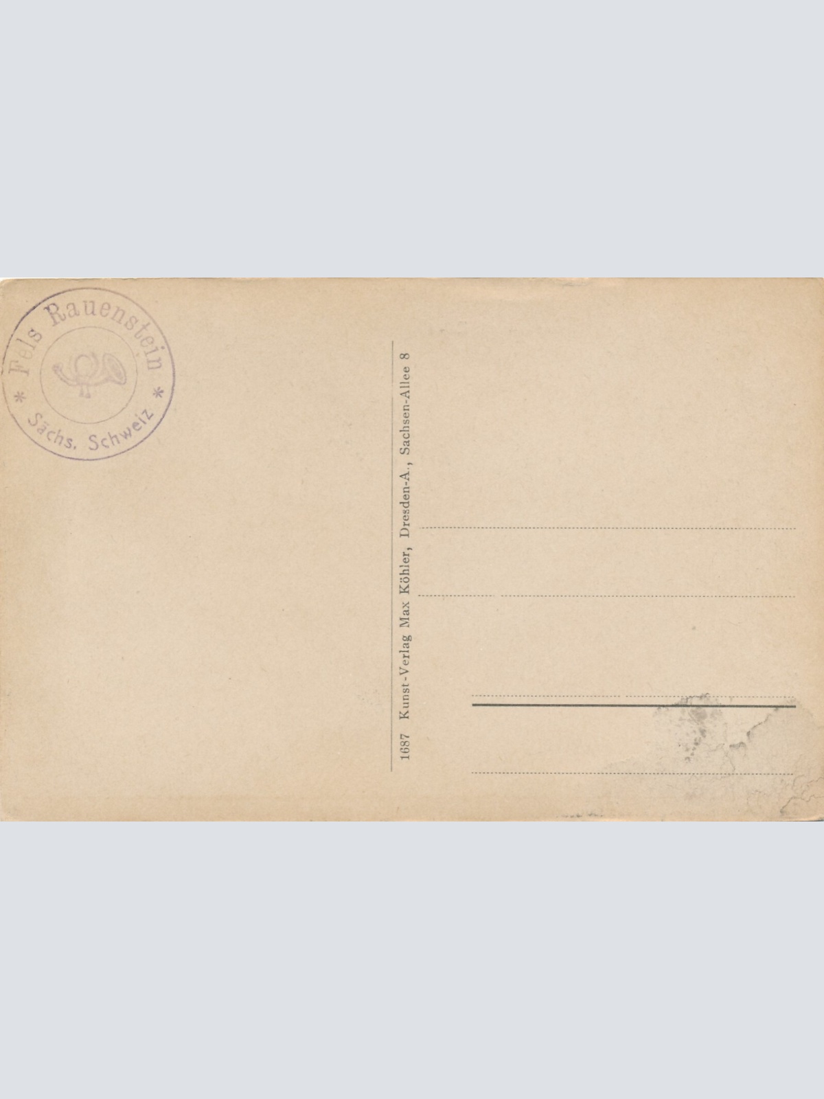 AK, Sächs. Schweiz, Der Rauenstein bei Rathen, Sachsen (S1316)