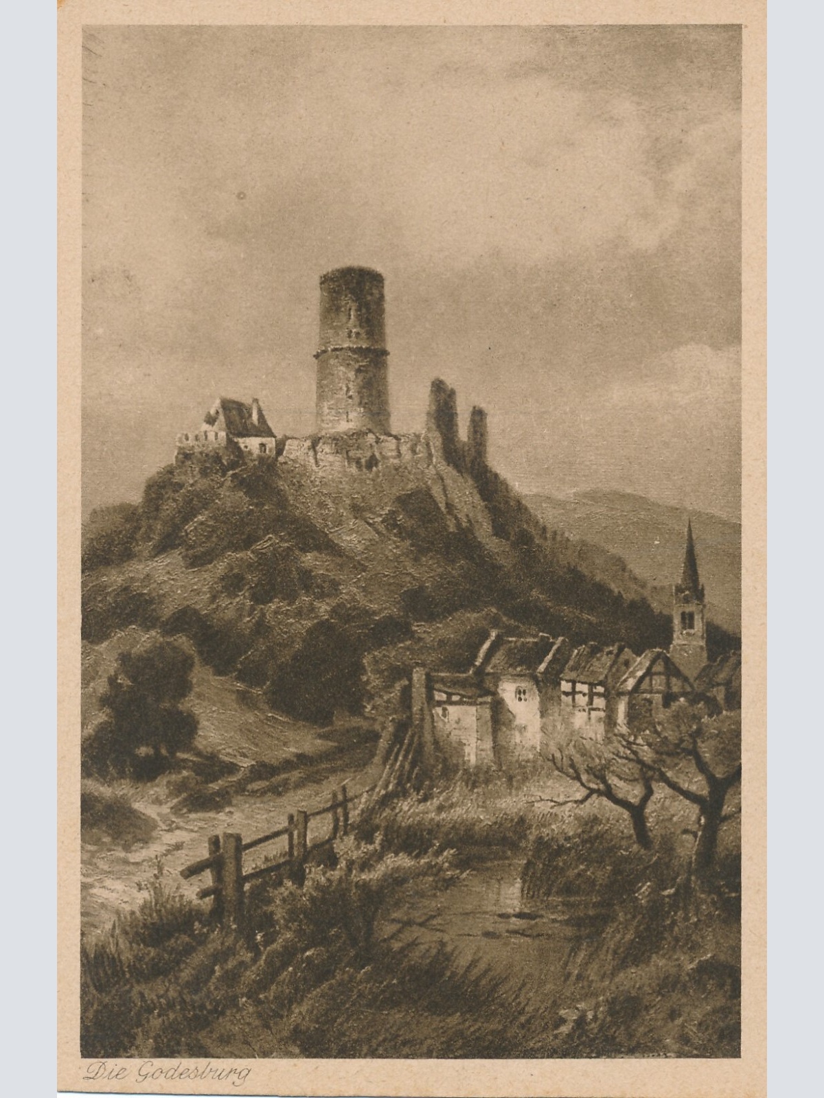 AK, Die Godesburg, Bad Godesberg, Rheinland-Pfalz (S1318)