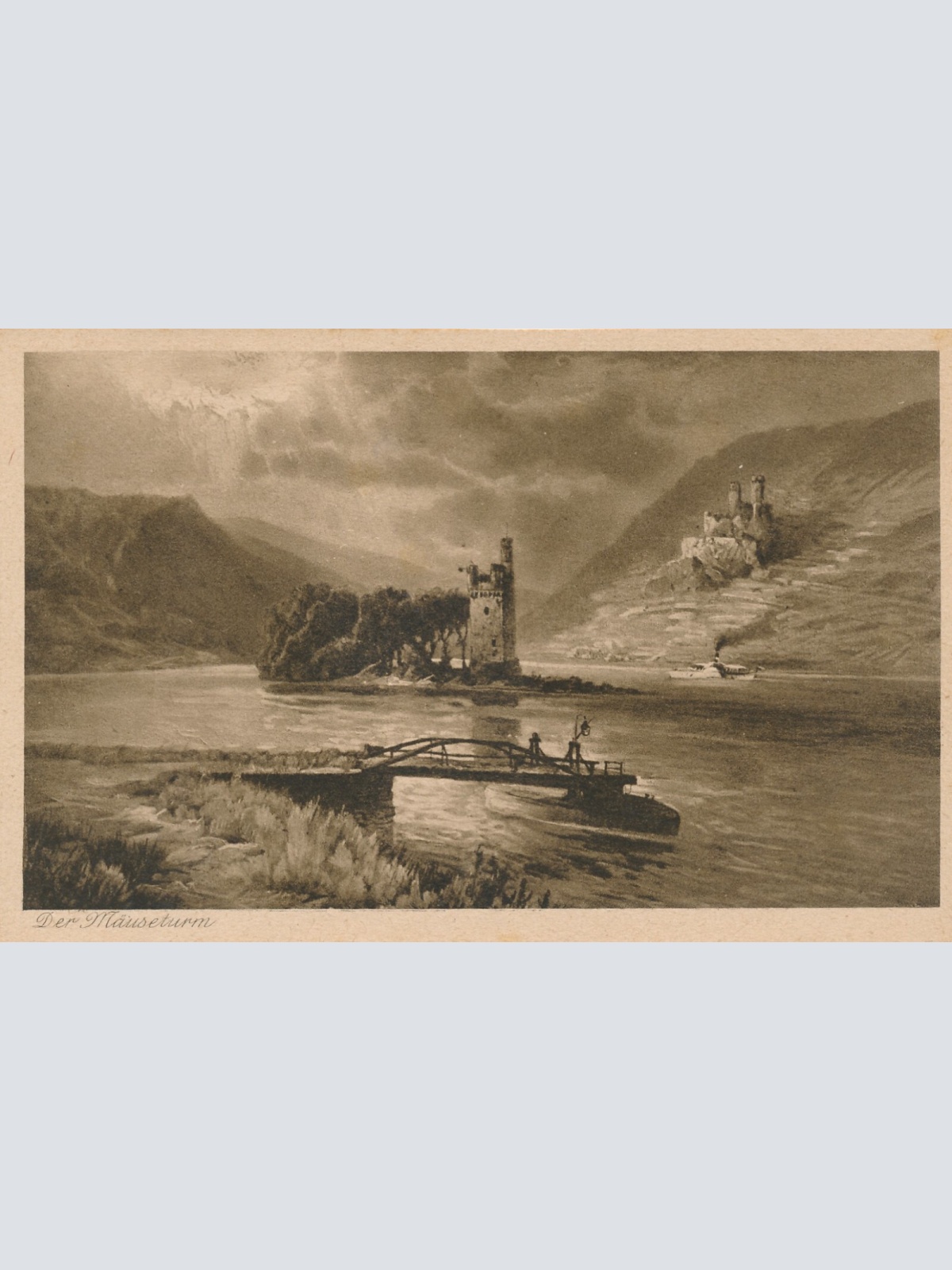 AK, Der Mäuseturm, Bingen am Rhein, Rheinland-Pfalz (S1319)