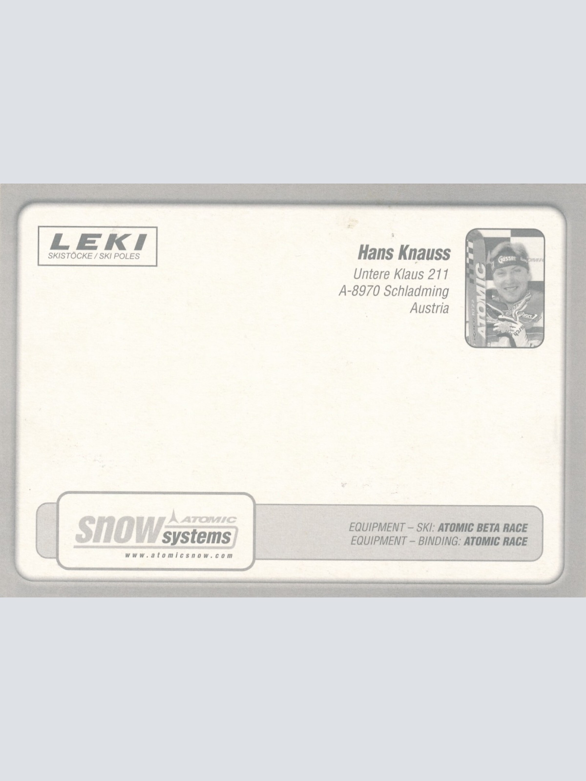 AK, Autogramm-Karte, Hans Knauss, Alpiner Skirennläufer(S1631)