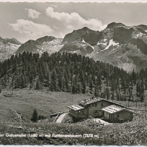 AK, Springlkaser auf der Gotzenalm mit Funtenseetauern, Bayern (S1326)