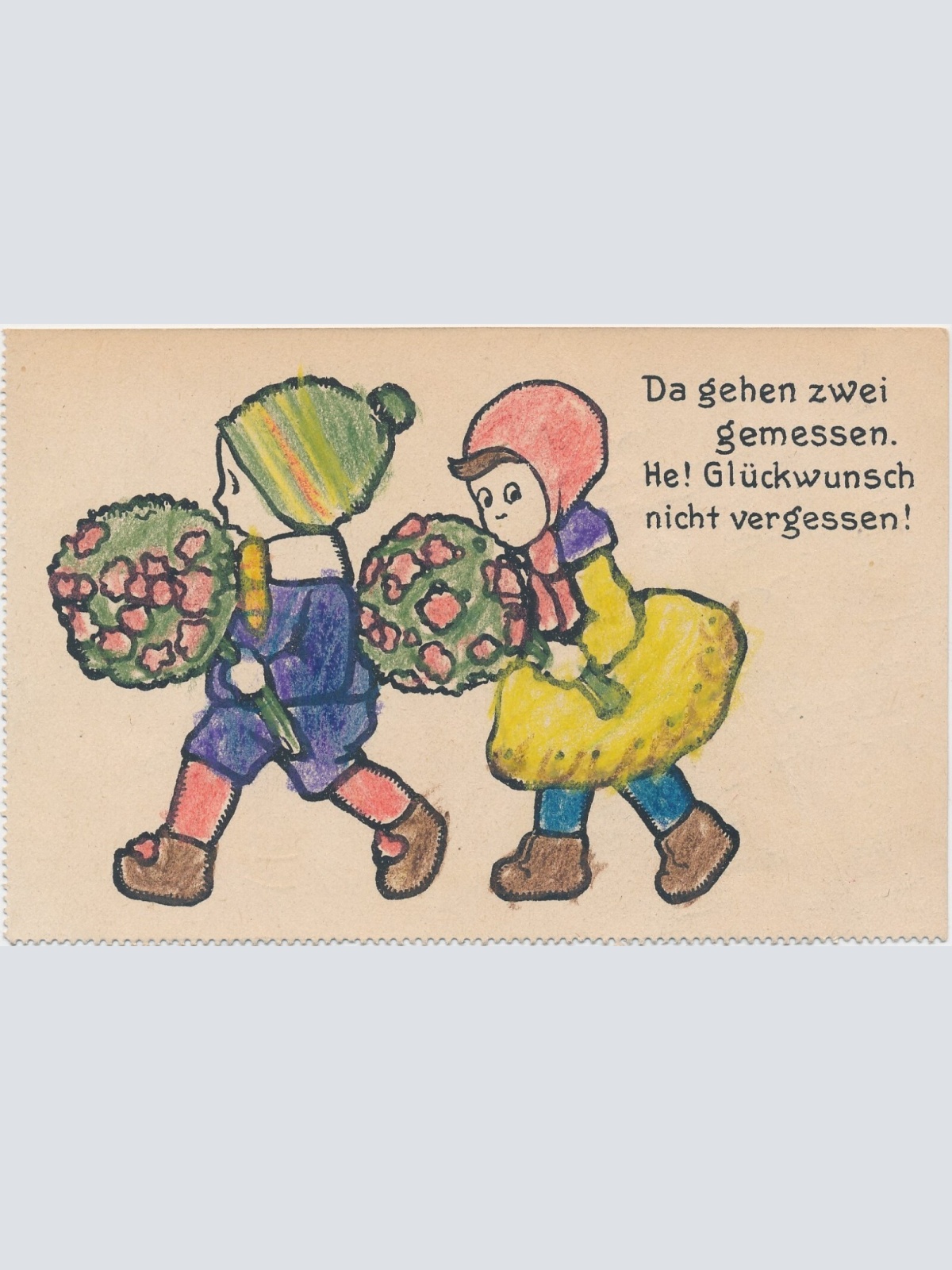 AK, Da gehen zwei gemessen. He! Glückwunsch nicht vergessen! (S1636)