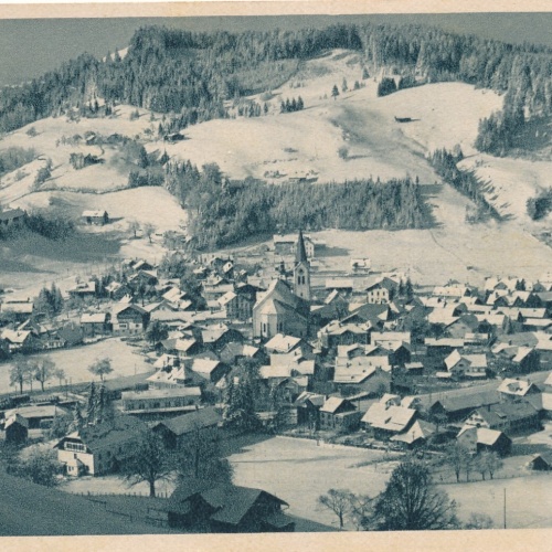 AK, Wintersportplatz Oberstaufen im Allgäu mit Kapf (S1339)