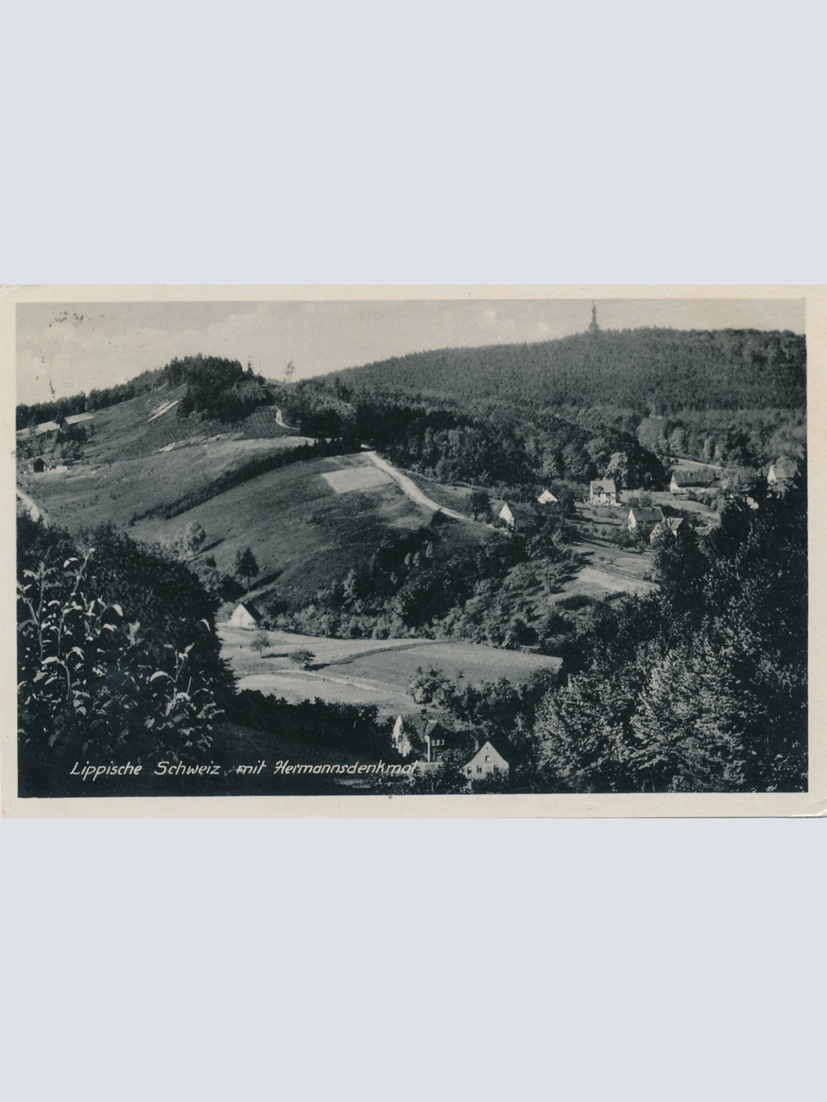 AK, Lippische Schweiz mit Hermannsdenkmal (S1337)