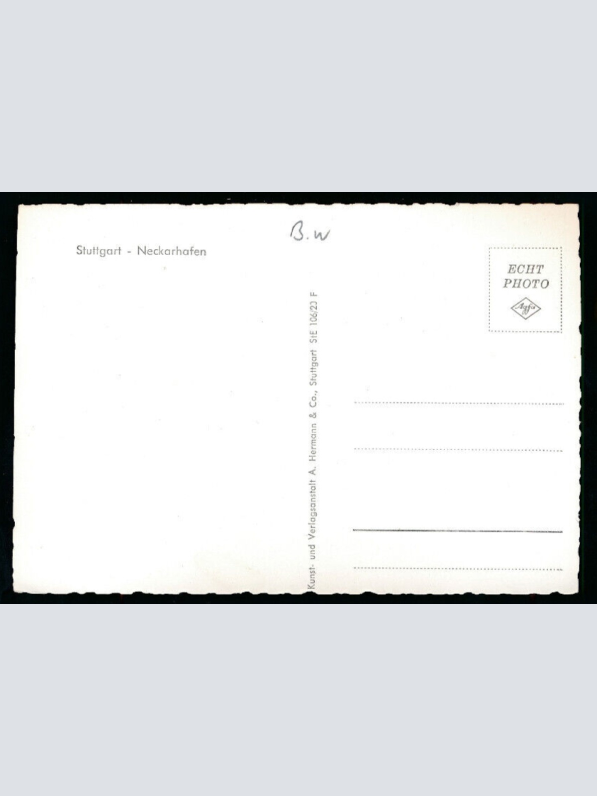 AK aus Stuttgart Neckarhafen mit M.S. Katharina Baden - Württemberg (5845)