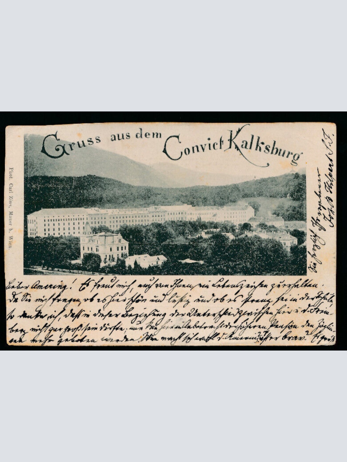 AK gruss aus dem Conviet Kalksburg Wien (5521)