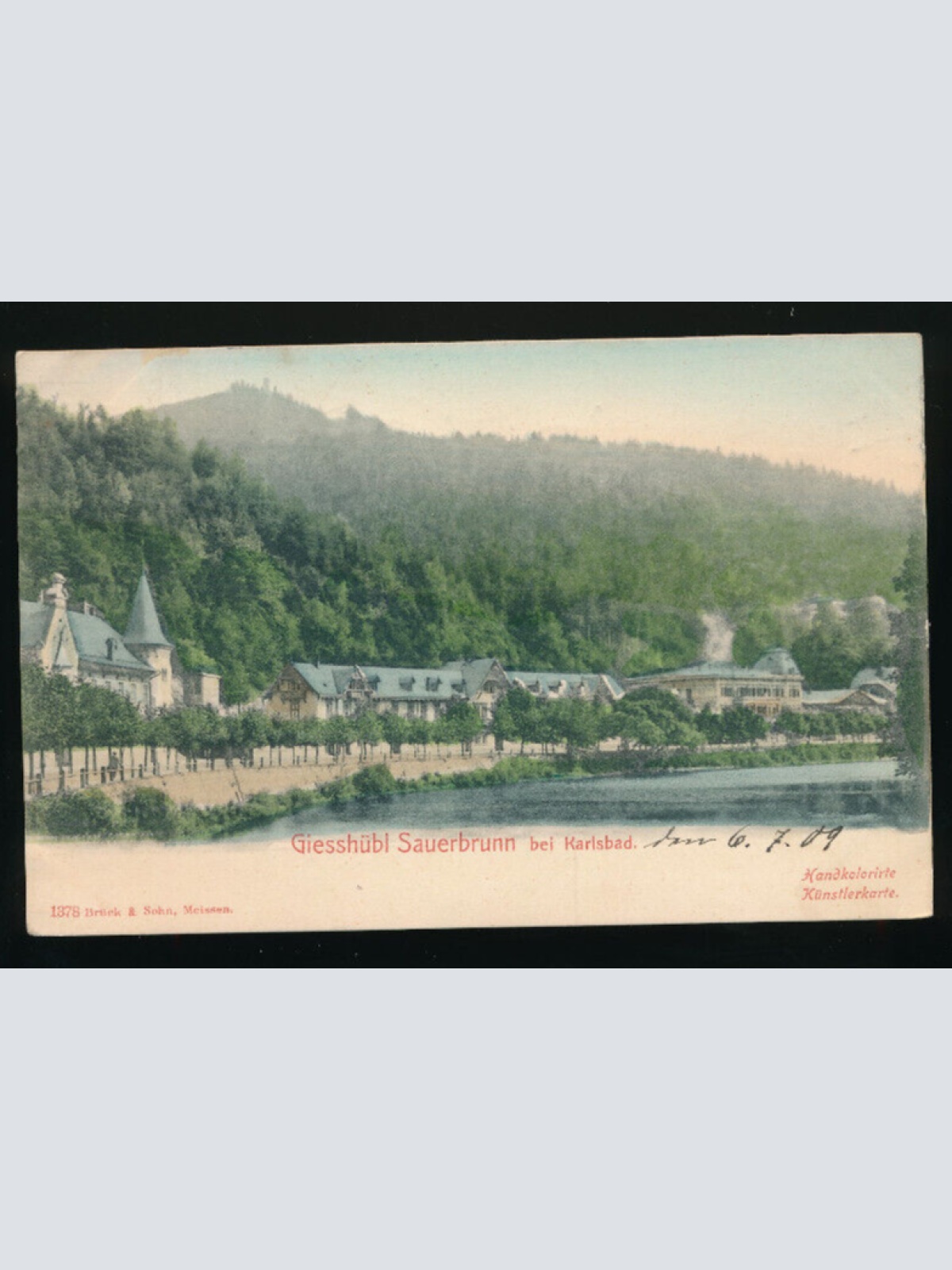 AK aus Giesshübl Sauerbrunn bei Karlsbad Tschechoslowakei (5384)