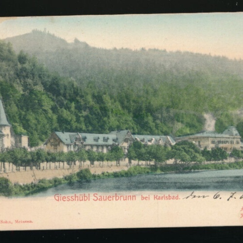 AK aus Giesshübl Sauerbrunn bei Karlsbad Tschechoslowakei (5384)