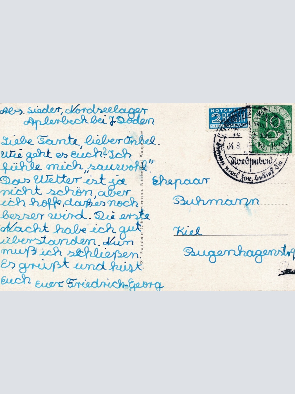 AK, Nordseebad Wangerooge, Strand bei Flut, Niedersachsen (S1661)