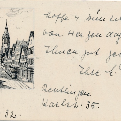 AK, Reutlingen, Wilhelmstraße mit Lindenbrunnen, Baden-Württemberg (S1603)