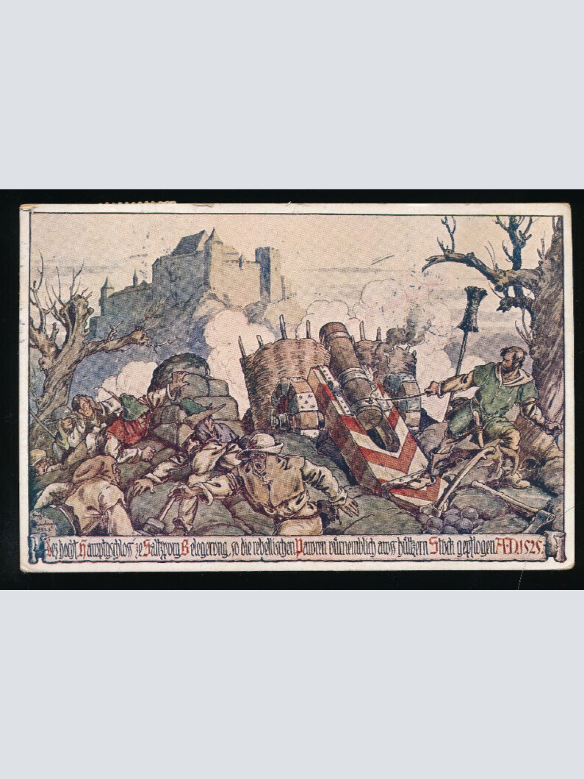 AK aus Salzburg Festung Hohensalzburg belagerung von 1525 (5550)