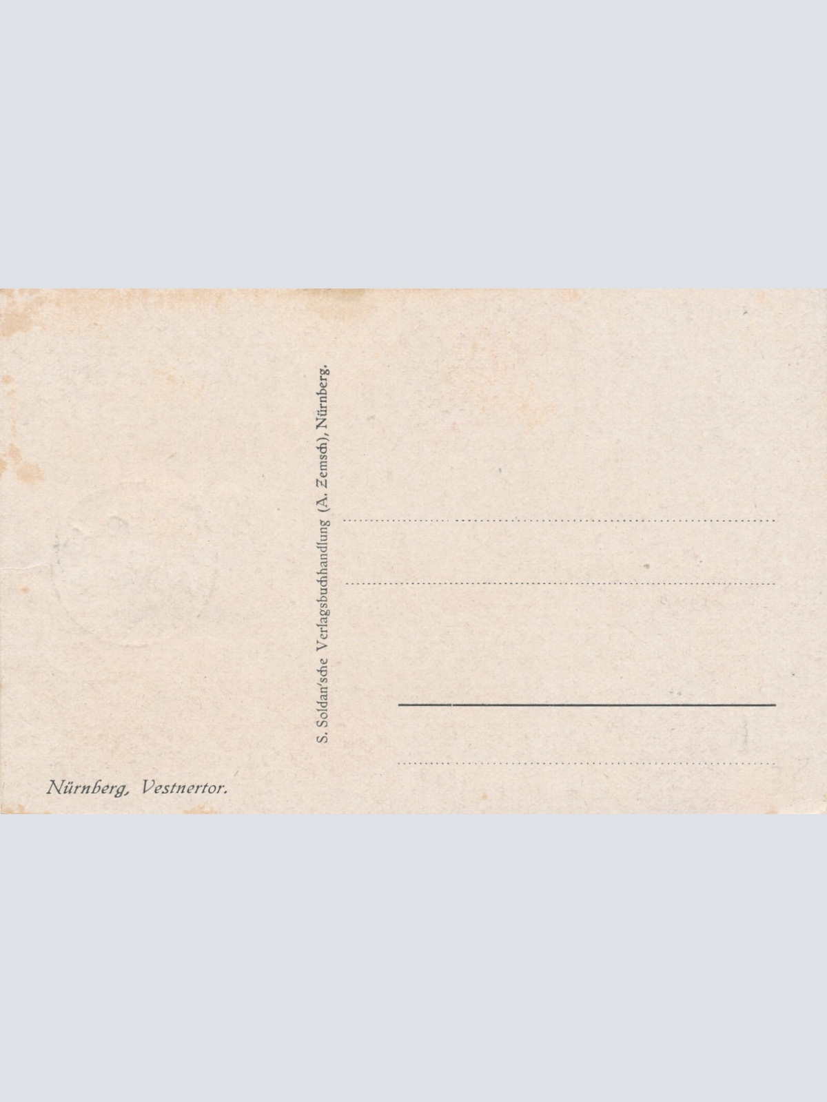 AK, Nürnberg, Vestnertor, Bayern (S1587)