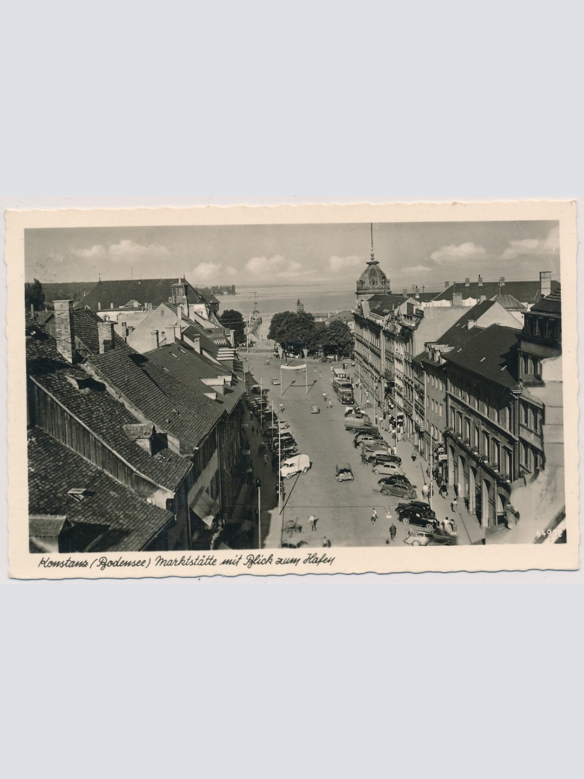 AK, Konstanz, Bodensee, Marktstätte mit Blick zum Hafen (S1293)