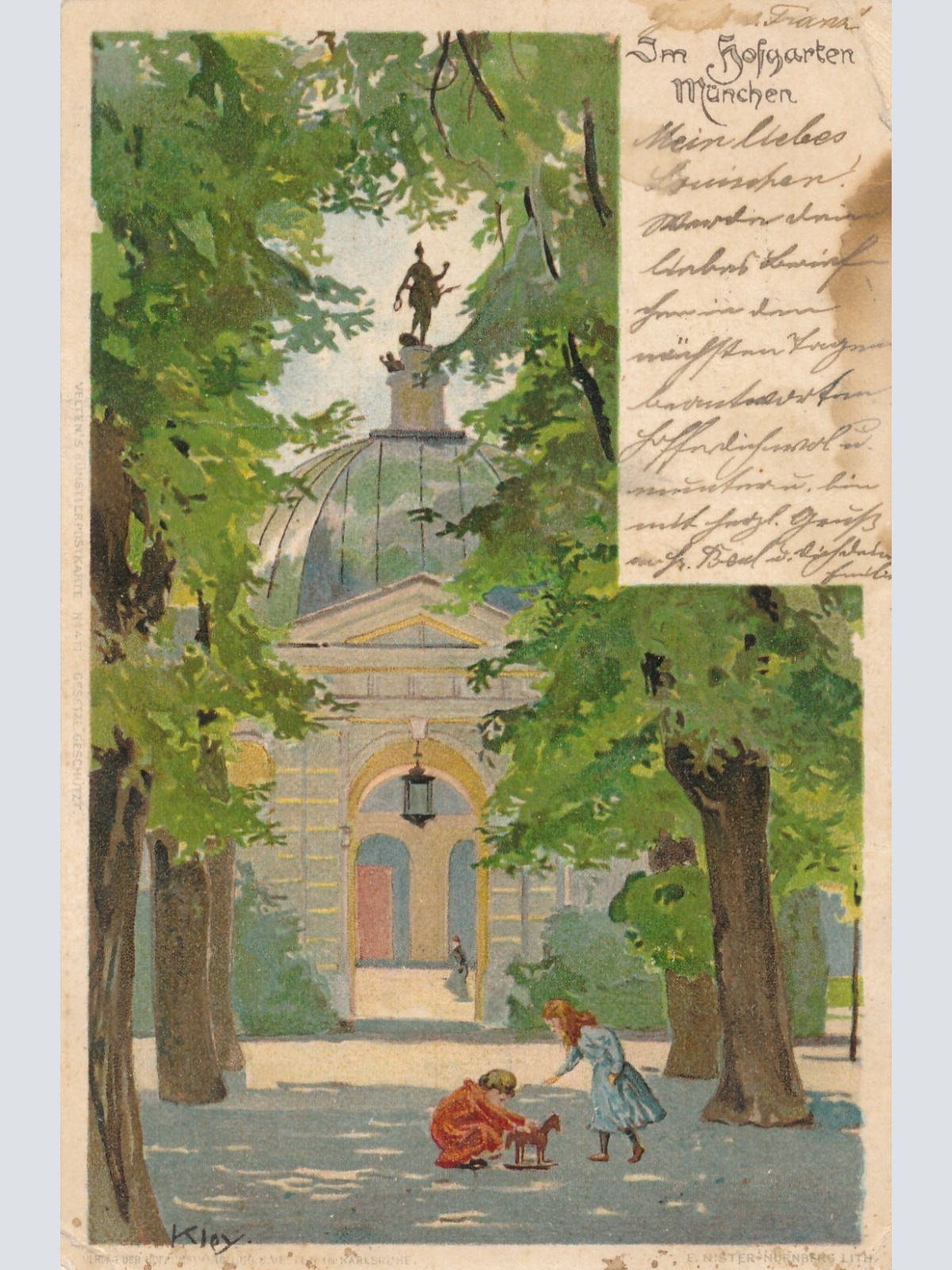 AK, Im Hofgarten München, Bayern, Deutschland (S1297)