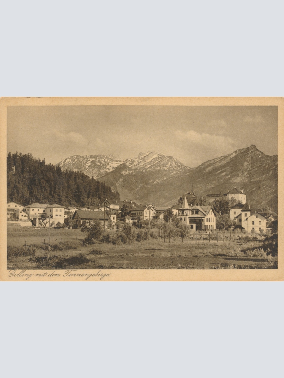 AK, Golling mit dem Tennengebirge (S1303)