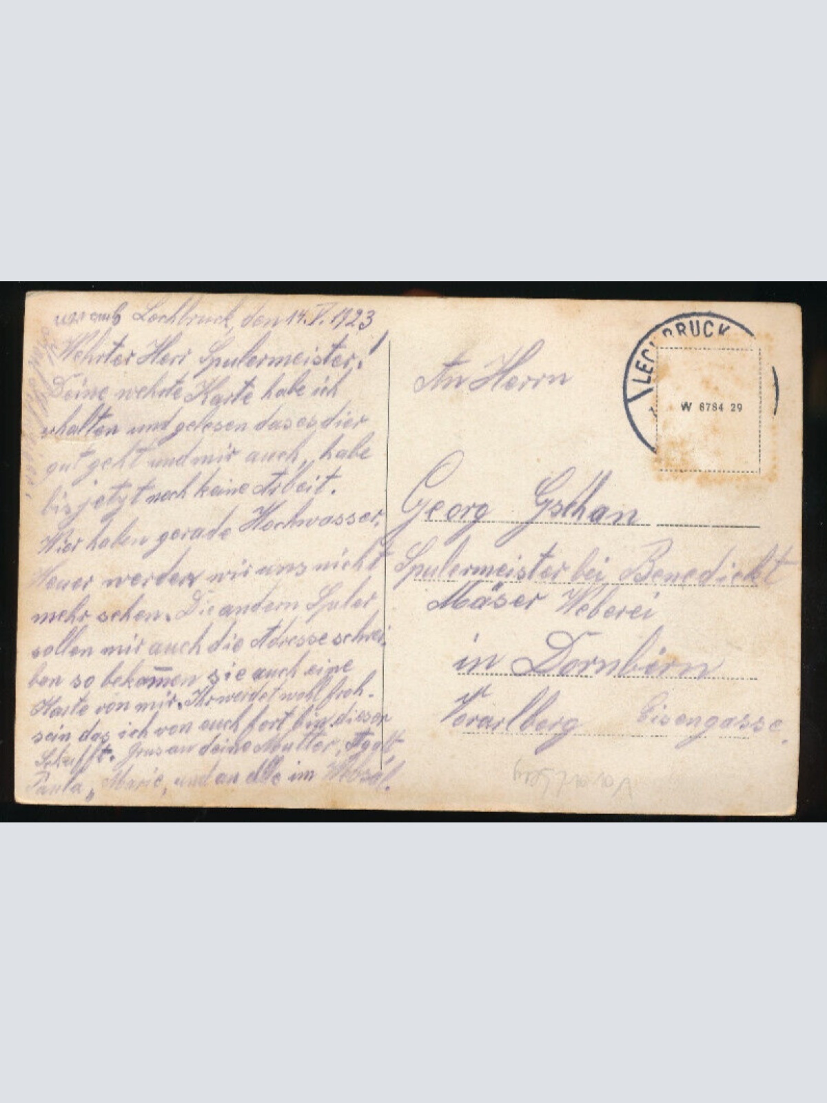 AK Lech mit Lechbrücke Vorarlberg (5817)