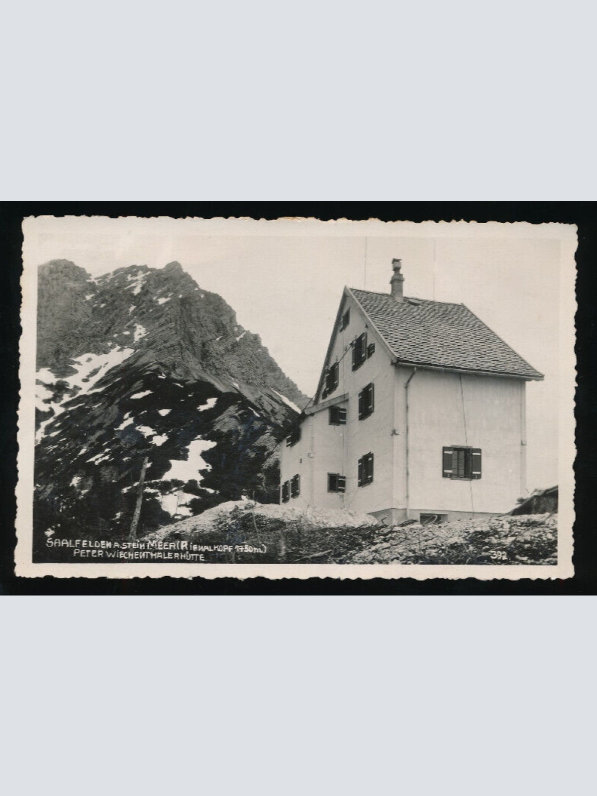 AK aus Saalfelden am Stein Meer mit Peter Weichentalerhütte Salzburg (5904)