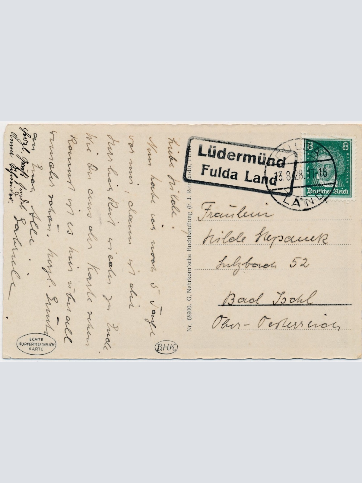 AK, Fulda, Blick vom Dom auf die Michaelskirche u. Frauenberg, Hessen (S1704)