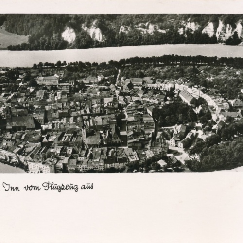 AK, Wasserburg am Inn, vom Flugzeug aus, Bayern (S1673)