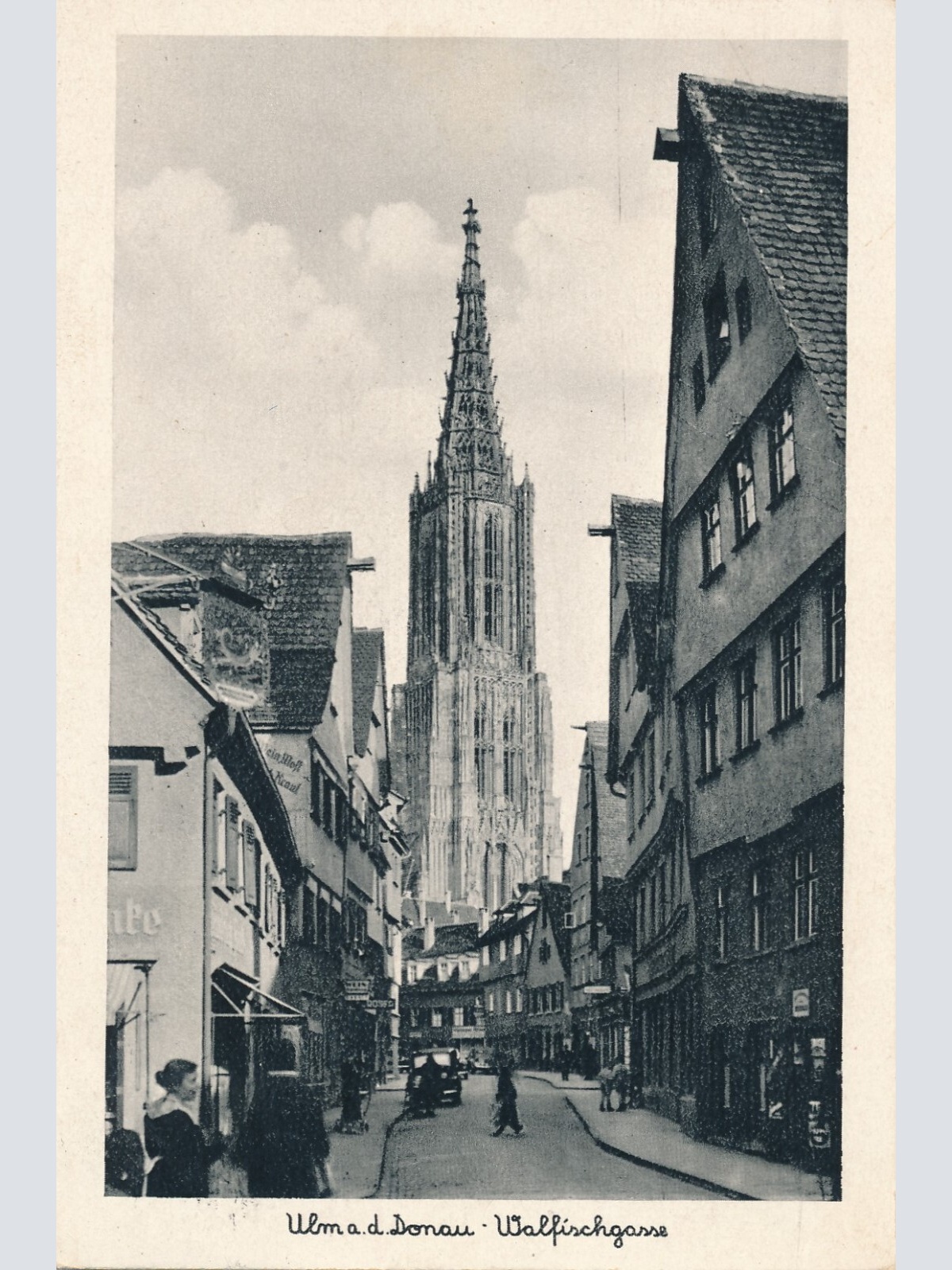 AK, Ulm an der Donau, Walfischgasse, Baden-Württemberg (S1664)