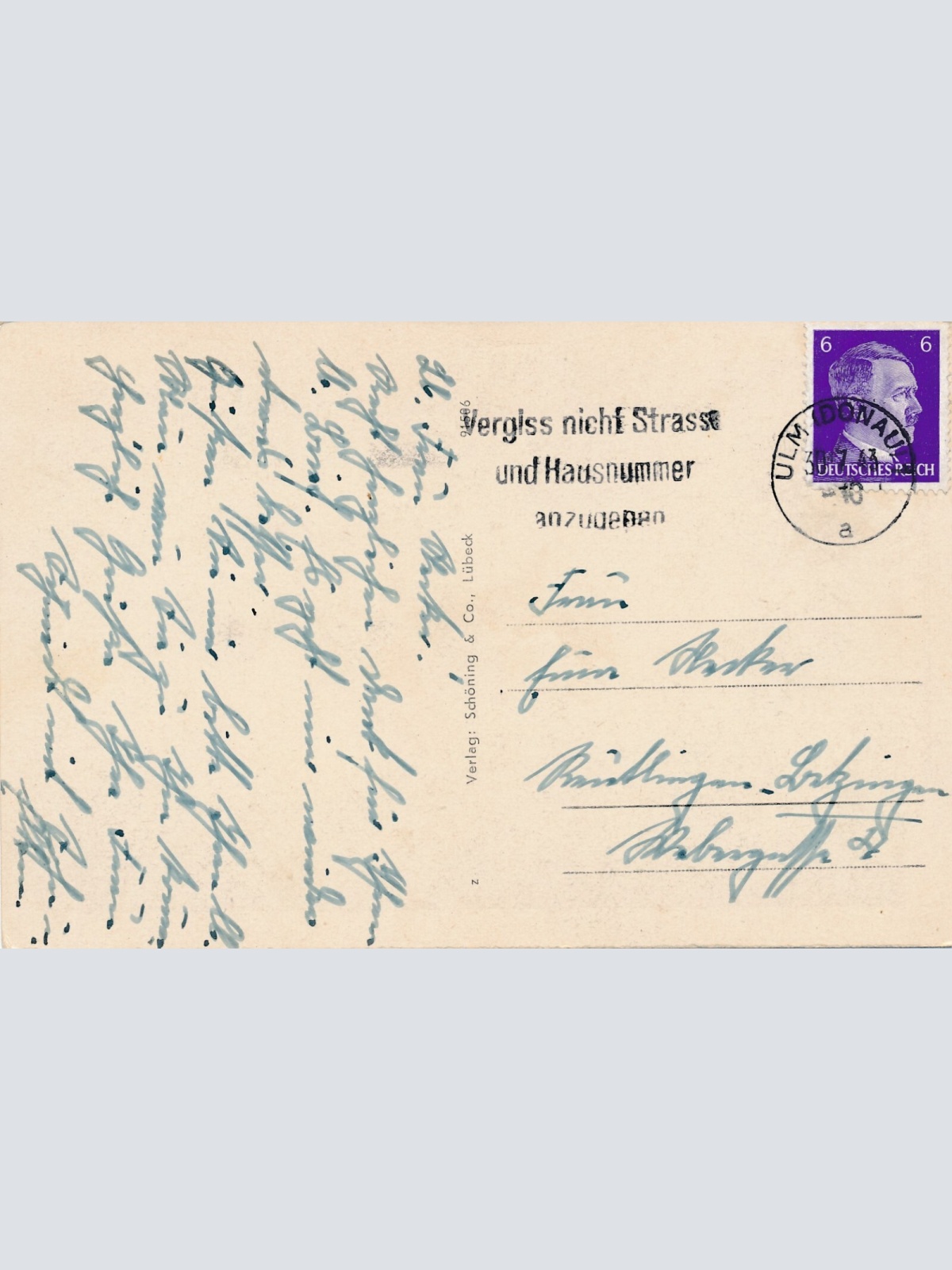 AK, Ulm an der Donau, Walfischgasse, Baden-Württemberg (S1664)